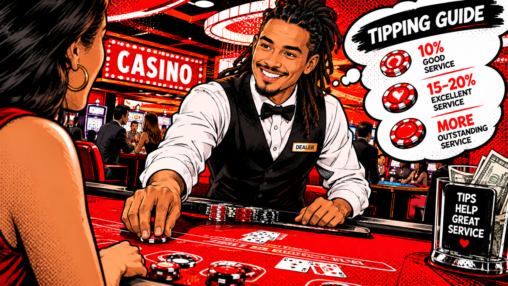 How much should I tip a casino dealer?