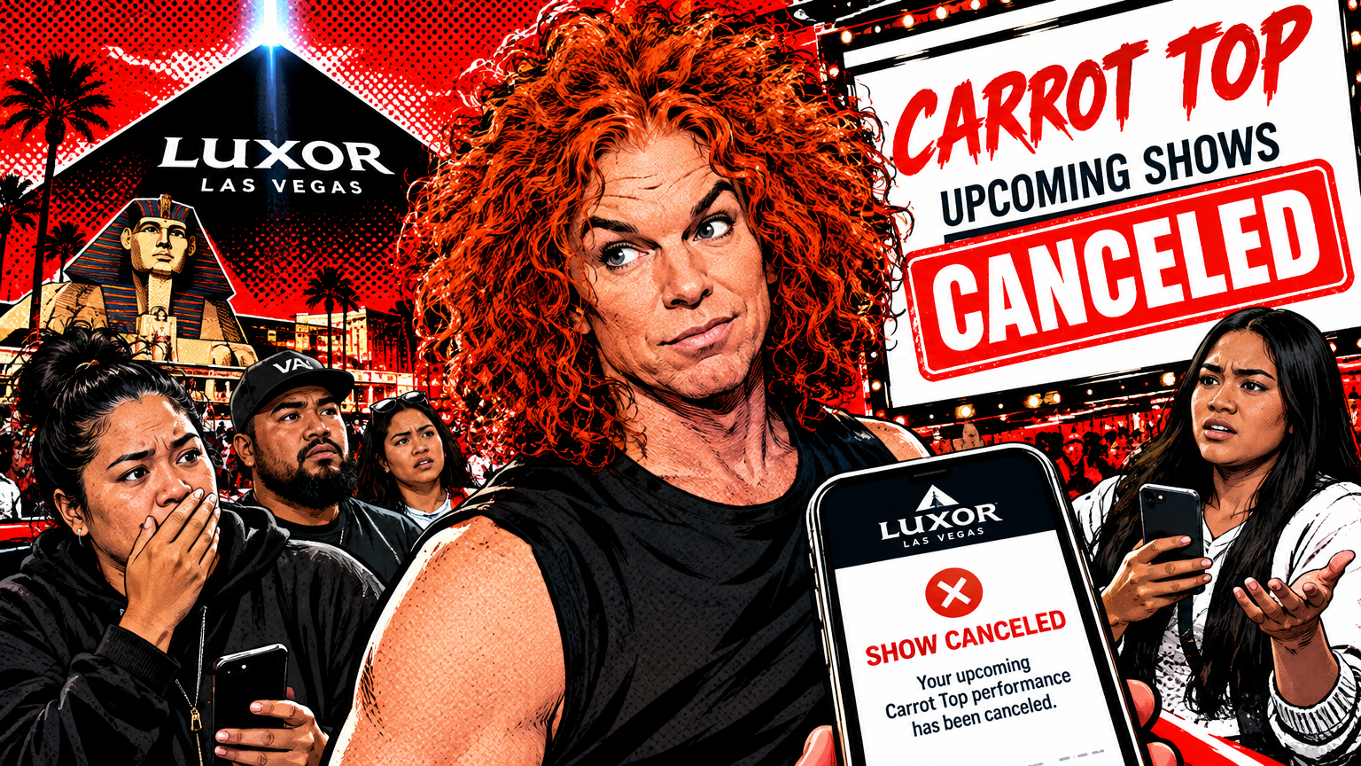 Carrot Top Canceled Upcoming Luxor Shows, and Las Vegas Fans Want Answers