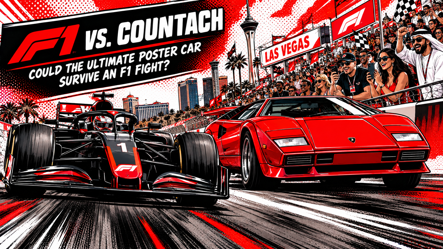 Formula 1 vs. Lamborghini Countach: Could the Ultimate Poster Car Survive an F1 Fight?