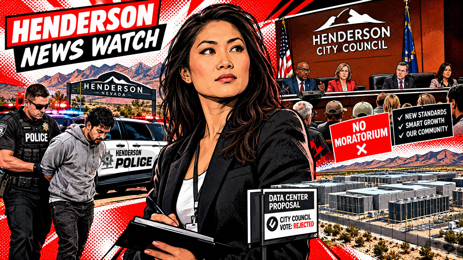 Henderson News Watch: Homicide Arrest and Data Center Vote Lead Local Headlines