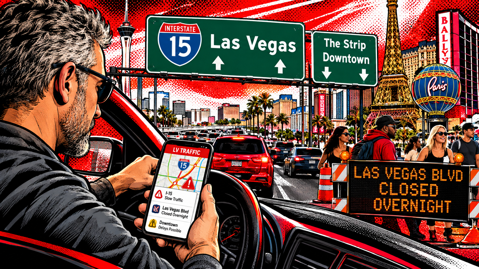 Las Vegas Traffic Alerts This Week: I-15, the Strip and Downtown
