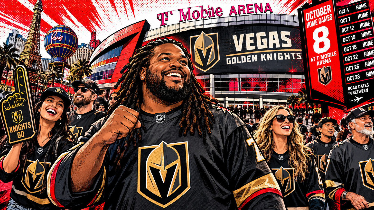 Golden Knights’ October Schedule Brings Eight Home Games to Vegas