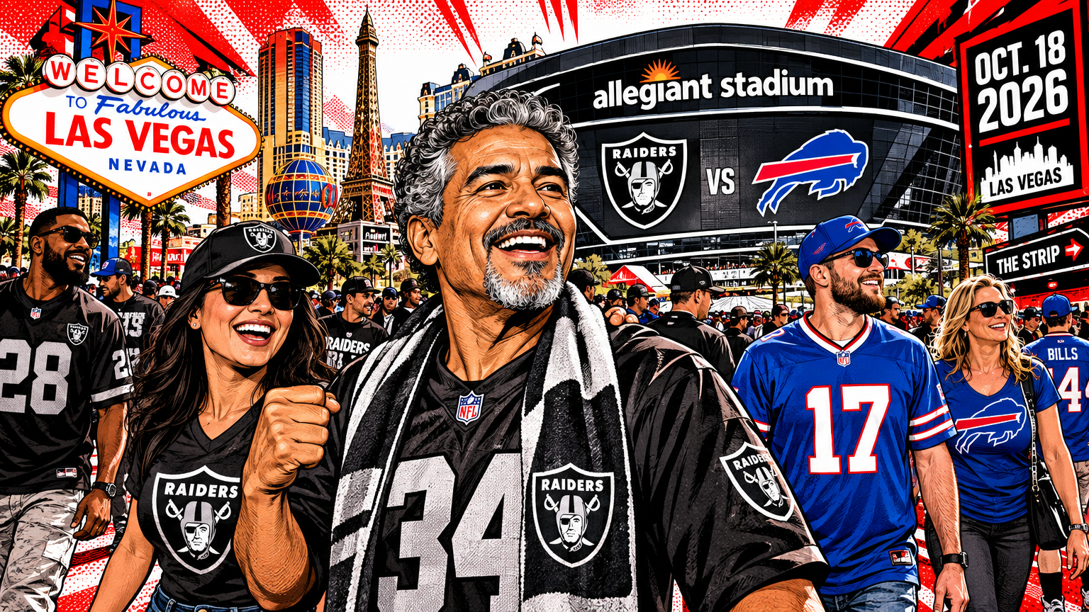 Raiders vs. Bills on Oct. 18 brings a big game-day draw to Vegas