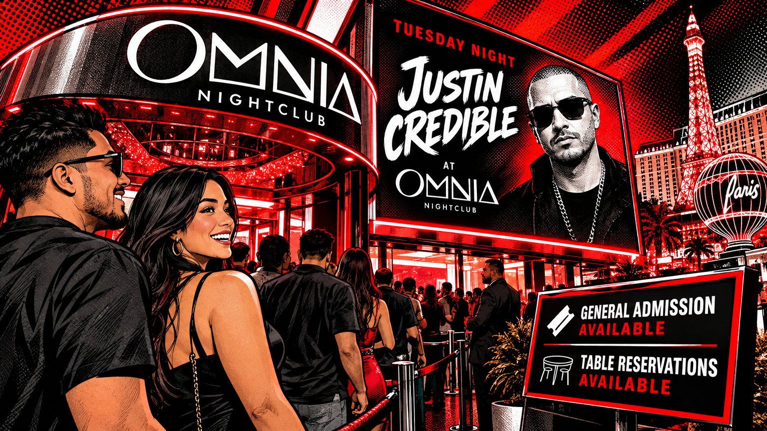 One Las Vegas Nightclub Booking Confirmed for Tonight: Justin Credible at OMNIA