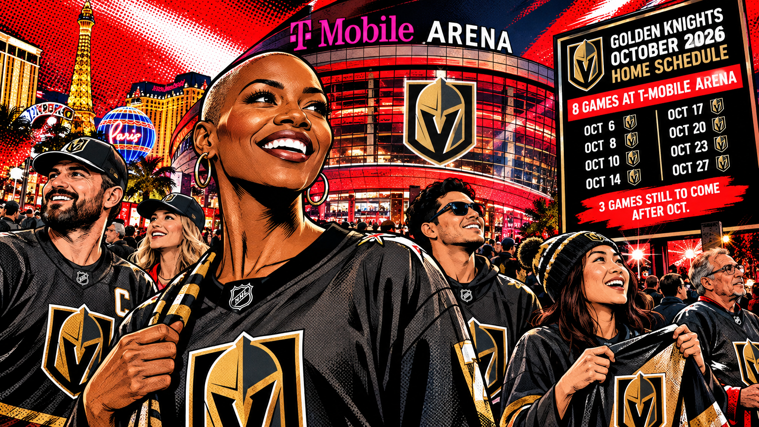 Golden Knights’ October Home Slate Brings Eight Games to T-Mobile Arena