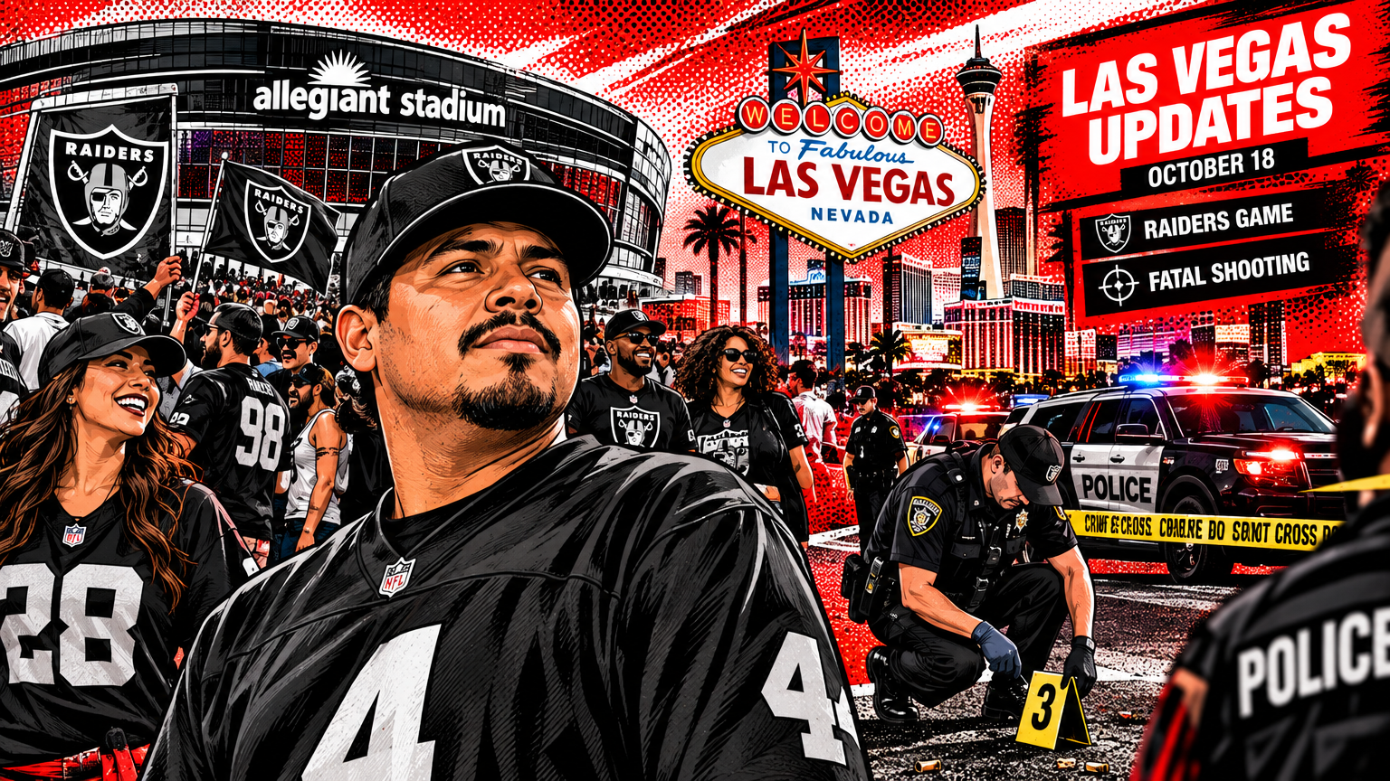 Raiders Game and Fatal Shooting Lead Las Vegas Updates for October 18